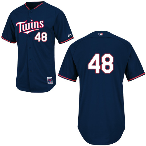 Lester Oliveros #48 Youth Baseball Jersey-Minnesota Twins Authentic 2014 Cool Base BP MLB Jersey